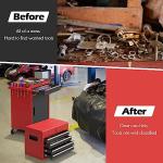 Goplus Tool Chest, 5 Drawers Rolling Tool Cabinet with Detachable Top Toolbox, Universal Lockable Wheels, Lock Bar, Protective Liner & Tool Rack, Metal Tool Storage Cart, Tool Box for Garage Workshop