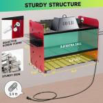 NRCUWI Garden Power Tool Organizer, Heavy Duty Tools Storage Rack Wall Mount with Charging Station, 3 Layers Yard Tool Shelf Drill Holder for Ryobi Tools - Ideal for Garage, Workshop