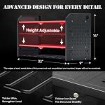 Nacial Power Tool Organizer Wall Mount, 8 Drill Holder Wall Mount with 3 Layer Cordless Drill Holder, Heavy Duty Tool Rack with 12 Hooks, Power Tool Storage for Garage Organization, Father's Day Gifts