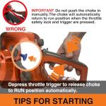 PROYAMA 62CC 2-Cycle Gas Powered Chainsaw, 22 Inch 18 Inch Handheld Cordless Petrol Chain Saw for Tree Wood Cutting