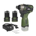 LAZYLAND 17V Brushless Screwdriver, 140Nm Cordless Impact Driver Set with 3 Adjustable Speed, 2 Batteries and Led Work Light