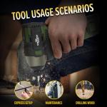 LAZYLAND 17V Brushless Screwdriver, 140Nm Cordless Impact Driver Set with 3 Adjustable Speed, 2 Batteries and Led Work Light