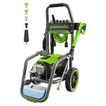 Greenworks Pro Brushless 2700 PSI (CSA Certified) 2.3 GPM Max / 1.2 GPM Electric Pressure Washer (Foldable Handles, Rugged Steel Frame, 25 FT Hose, 35 FT GFCI Power Cord)