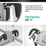 DURATECH 10-inch Heavy Duty Aluminum Straight Pipe Wrench, Adjustable Plumbing Wrench, Drop Forged, Exceed GGG standard