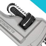 DURATECH 10-inch Heavy Duty Aluminum Straight Pipe Wrench, Adjustable Plumbing Wrench, Drop Forged, Exceed GGG standard