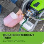 Greenworks Pro Brushless 2700 PSI (CSA Certified) 2.3 GPM Max / 1.2 GPM Electric Pressure Washer (Foldable Handles, Rugged Steel Frame, 25 FT Hose, 35 FT GFCI Power Cord)