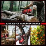 SundpeyPRO 16" Cordless Electric Chainsaw - 42V Brushless Dual Battery Powered Power Chain Saw With 2 x 5.0Ah Battery & Charger & Tool-Free Tensioner & Instant-Stop Chain Brake for Tree & Wood Cutting