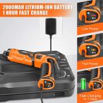 ENERTWIST 8V Cordless Electric Screwdriver, 82pcs 10Nm Max Fast Rechargeable Screwdriver Set with 1Hr Charger and Accessory Kit in Carrying Case, 21+1 Cluth, Dual Position Handle, ET-CS-8K