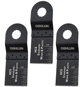 Oshlun MMR-0303 1-1/3-Inch Standard HCS Oscillating Tool Blade for Rockwell or Worx SoniCrafter Hex, 3-Pack