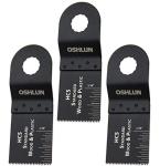 Oshlun MMR-0303 1-1/3-Inch Standard HCS Oscillating Tool Blade for Rockwell or Worx SoniCrafter Hex, 3-Pack
