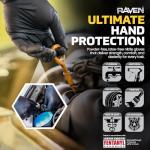 SAS Safety 66518 Raven Powder-Free Disposable Black Nitrile 7-Mil Gloves, Large, 100 Gloves by Weight