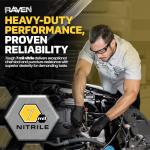 SAS Safety 66518 Raven Powder-Free Disposable Black Nitrile 7-Mil Gloves, Large, 100 Gloves by Weight