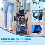 Pressure Washer Power Washers with Touch Screen, 5000PSIIMAX, High Pressure Cleaning Machine with 4 Quick Connect Nozzles and Foam Cannon for Cars Driveways Patios Fences, Blue