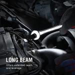 WORKPRO Mechanics Wrench Set Metric and Standard, 22PCS Complete Combination Wrenches Set. SAE 1/4" to 7/8", Metric 9mm to 19mm, Automotive Wrench Set with Rack Organizer