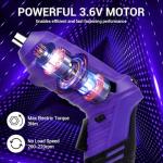 Electric Screwdriver Cordless, 3.6V Cordless Screwdriver Rechargeable, 47Pcs Small Power Screwdriver Set with Pivoting Handle and LED Light, 3Nm Battery Screw Gun for DIY Enthusiasts