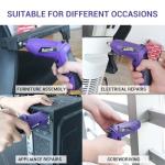 Electric Screwdriver Cordless, 3.6V Cordless Screwdriver Rechargeable, 47Pcs Small Power Screwdriver Set with Pivoting Handle and LED Light, 3Nm Battery Screw Gun for DIY Enthusiasts