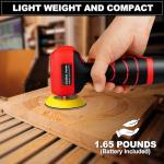 16.8V Cordless Electric Sander with 36PCS Sandpapers, 3500 RPM, 3.0Ah Battery, Lightweight & Compact Design for Wood, Metal, Paint Removal, and DIY Projects