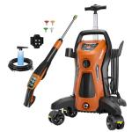 Fengrong Pressure Washer 5000PSI 3.0GPM Touch Screen Adjustable Pressure with Anti-Tipping Technolog, Spray Handle Smart Control, 5-Nozzle Set, for Cars//Home/Patios