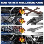 WORKPRO 22-Piece Flex-Head Ratcheting Wrench Set, Ratchet Combination Wrench Sets with Organizer Box, Nickel Plating, 72 Teeth, Metric 6-18mm & SAE 1/4-3/4"