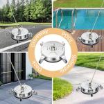 14" Pressure Washer Surface Cleaner with 4 Wheels, Stainless Steel Housing, 4000 PSI Max, 3 Connect Nozzles & 2 Extension Wands, Pressure Washer Surface Cleaner for Concrete, Patios, Sidewalks