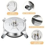 14" Pressure Washer Surface Cleaner with 4 Wheels, Stainless Steel Housing, 4000 PSI Max, 3 Connect Nozzles & 2 Extension Wands, Pressure Washer Surface Cleaner for Concrete, Patios, Sidewalks