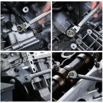 WORKPRO 22-Piece Flex-Head Ratcheting Wrench Set, Ratchet Combination Wrench Sets with Organizer Box, Nickel Plating, 72 Teeth, Metric 6-18mm & SAE 1/4-3/4"