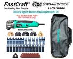 42pc Oscillating Tool Set GUARANTEED POWER Multi Tool +40pc PRO Blades & a Tote - FastCraft Brand at Costco - Great Holiday Gift