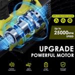 Leaf Blower Cordless with 2x4.0AH Batteries and Charger 650CFM 280MPH Electric Leaf Blower 2 Speed Mode Lightweight Battery Powered Leaf Blowers for Lawn Care Patio Garden Yard