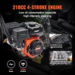 VEVOR Gas Powered Pressure Washer 3400 PSI 2.6 GPM, with Spray Gun and Extension Wand, 5 Quick Connect Nozzles, Copper Pump
