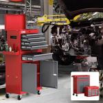 Tool Chest 7-Drawer | 40'' H Rolling Tool Chest with Wheels | Detachable Top Metal Tool Box | Garage Storage Cabinet for Repair Room,Warehouse | Rolling Tool Box with Hooks,Liners,Tray Divider | Red