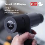 HOTO Cordless Brushless Drill 12V, LED Display Screen, 30 Precision Gears, 2 Working Modes, 2000mAh Battery, 266 In-lbs (30N·m) Torque, 3/8 Inch Keyless Chuck, 1400RPM, 10 x Bits, 8 x Drill Bits