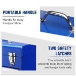 WORKPRO Tool Box with Drawers, 18 Inch with 2 Drawers and 1 Top Storage, Portable Toolbox with Metal Latch and Liner for Garage, Office and Home Storage, 100 LBS Load Capacity (Totally)