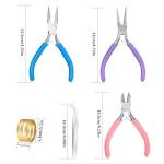 3 Pcs Jewelry Pliers Set - Needle Nose, Round Nose and Wire Cutters for Jewelry Making, Repair and Crafts，Wire Wrapping Beading Crafts Pliers