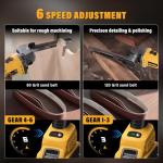 20V MAX Cordless Bandfile Sander Compatible with DeWalt 20V Battery, 6 Variable Speed, Rotate 170° Adjustable, Quick Belts Change, Power Tool Belt Sander for Woodworking, Paint, Metal Rust (Tool Only)
