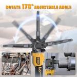 20V MAX Cordless Bandfile Sander Compatible with DeWalt 20V Battery, 6 Variable Speed, Rotate 170° Adjustable, Quick Belts Change, Power Tool Belt Sander for Woodworking, Paint, Metal Rust (Tool Only)