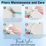 3 Pcs Jewelry Pliers Set - Needle Nose, Round Nose and Wire Cutters for Jewelry Making, Repair and Crafts，Wire Wrapping Beading Crafts Pliers