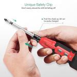 ORIA Electric Screwdriver Set, Rechargeable Cordless Screwdriver, Power Screwdriver, Small Repair Tool Kit with LED Light, 1/4'' Bit Holder, for Phones, Glasses, Camera, Laptop