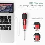 ORIA Electric Screwdriver Set, Rechargeable Cordless Screwdriver, Power Screwdriver, Small Repair Tool Kit with LED Light, 1/4'' Bit Holder, for Phones, Glasses, Camera, Laptop