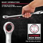 30-Piece Combination Wrench Set - Open End Wrench Set with Organizer Professional 12 Point Wrench Kit Tool for Mechanic Garages Workshops 1/4'' to 1'' & 8-22mm