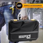 KOOPOOL 159 Piece Tool Box, Tool Set for Mechanic and Car, General Household Home Tool Kit, Basic Tool Kit for Home Auto Repair, with Storage Case