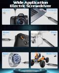 Mini Electric Screwdriver Set, FIRRAX 76-in-1 Small Electric Precision Screwdriver Cordless with 5 Torque Settings, 64 Bits, LED Lights, Power Screwdriver Repair Tool Kit for PC Phone Camera