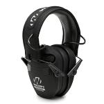 WALKER'S Razor Electronic Quad Muff w/ Bluetooth | 4 Mics 360-Degree Sound Capture 23dB NRR Hearing Protection Range Shooting Earmuffs w/ 2 AAA Batteries, Black