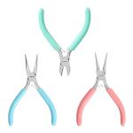 WORKPRO Jewelry Pliers Set, 3 Pack Jewelry Making Tool Kit Includes Mini Needle Nose Plier/Chain Nose Plier, Round Nose Plier and Wire Cutter for Jewelry Repair, DIY Crafts, Jewelry Making Supplies