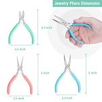 WORKPRO Jewelry Pliers Set, 3 Pack Jewelry Making Tool Kit Includes Mini Needle Nose Plier/Chain Nose Plier, Round Nose Plier and Wire Cutter for Jewelry Repair, DIY Crafts, Jewelry Making Supplies
