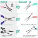 WORKPRO Jewelry Pliers Set, 3 Pack Jewelry Making Tool Kit Includes Mini Needle Nose Plier/Chain Nose Plier, Round Nose Plier and Wire Cutter for Jewelry Repair, DIY Crafts, Jewelry Making Supplies