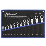 Qnkaa 12pcs Flexible Ratchet Wrenches Set SAE 1/4” to 7/8“ Inch Standard Spanners Gear Ring Ratcheting Combination Flexi Wrench Kit Flex Flexible Head