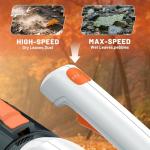 Litheli 20V Cordless Leaf Blower Battery Powered Leaf Blower, 2.0 Ah Battery Lightweight 2 Speed Axial Electric Blowers for Lawn Care, Patio, Snow, Dust, Blowing Leaves