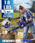 WTHW 58 cc Gas Powered Chainsaw, 20 in & 18 in Quick-Switch Bars – 550 ml Fuel 260 ml Oil Tanks, Automatic Chain Oiler, Centrifugal Air Filter, Quick Start, Inertial Chain Brake (WH5806)