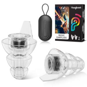 Hearprotek Hi-Fi Spirit Concert Ear Plugs, High Fidelity Silicone Music Earplugs for Concerts, Noise Reduction, Hearing Protection, Motorcycle, Musicians, Rave, Dj, Tinnitus Relief (Medium Size)