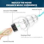 Hearprotek Hi-Fi Spirit Concert Ear Plugs, High Fidelity Silicone Music Earplugs for Concerts, Noise Reduction, Hearing Protection, Motorcycle, Musicians, Rave, Dj, Tinnitus Relief (Medium Size)